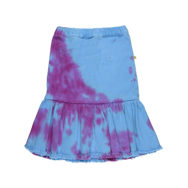 BLUE AND PURPLE FLOUNCE MIDI SKIRT MAKIDS