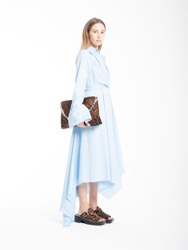 LIGHT BLUE CROSS WRAP SHIRT DRESS marques almeida