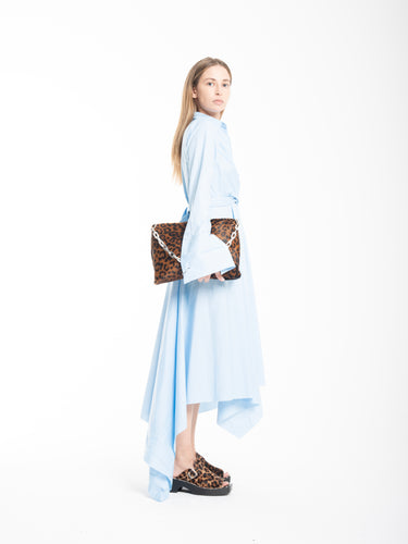LIGHT BLUE CROSS WRAP SHIRT DRESS marques almeida