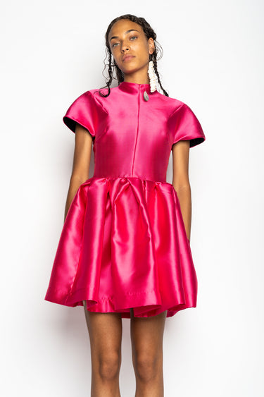 PINK SHORT SLEEVE PUFF SKIRT DRESS marques almeida