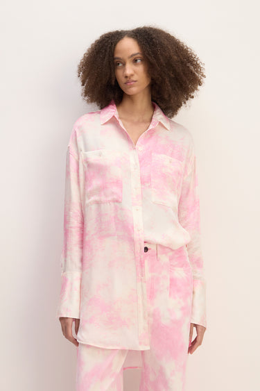 PINK TIE-DYE SATIN SHIRT marques almeida everlane